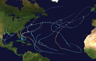 2019 Atlantic Hurricane Path Map